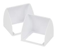 Healeved Protege Sonnette Exterieur Blanc en Abs, Housse de Sonnette Imperméable et Résistante la Pluie, Couvercle Simple pour Boîtier Électrique, Pack de 2pcs pour Contrôle D'accès