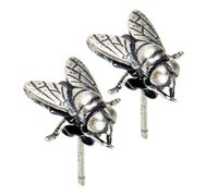 Healeved Puces D'oreilles Résistantes à L'oxydation Style Punk Délicat en Argenté S925 Forme Mouche pour Femmes pour Mariage ou Cérémonie
