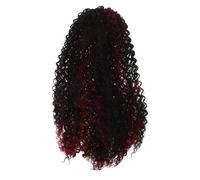 Healeved Queue de cheval avec cordon de serrage pour femme - Perruque afro bouffante - Extension de queue de cheval bouclée - Postiche en fibre haute température - Pour chignon relevé, mariage,