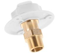 Healeved Raccord D’Entrée D’Eau pour Camping-Car en Laiton Blanc avec Clapet Anti-Retour Vanne Unidirectionnelle pour Remplissage et Vidange Accessoire Solide Compatible VR et Bateaux