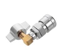 Healeved Raccord Rapide Coudé pour Compresseur d'Air Camion Adaptateur Vanne d'Air Métallique Argenté Connecteur Pneumatique à Dégagement Rapide Accessoire Dépoussiérage Véhicule