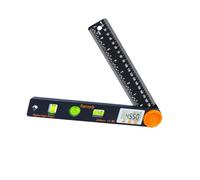 Healeved Rapporteur Numérique pour Travail du Bois Règle d'Angle Multifonction en ABS Léger Mesure d'Angle 360° Fixation Réglable Outil Précis pour Charpentier et Menuisier