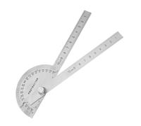 Healeved Règle d'Angle Rotative en Acier Inoxydable 180° à Double Bras 90X100 MM Rapporteur d'Angle Précis pour Travail du Bois Outil de Mesure d'Angle Multifonction Menuiserie