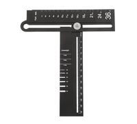 Healeved Règle de Dessin Multifonction Alliage Aluminium Outil de Géométrie Métallique Précis pour Étudiants Charpentiers et Professionnels de Ingénierie Art