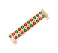 Healeved Règle Numérique en Bois 1 Pièce pour Apprentissage Mathématique Montessori, Éducatif Garçon et Filles, Outil D’addition et Soustraction, Jeu de Calcul en Bois Sûr et Solide