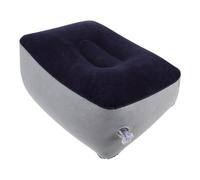 Healeved Repose-Pieds Gonflable Bleu-Gris Matelas de Camping Autogonflant Portable Coussin Confortable pour Voyage en Avion et Train Accessoire Léger et Stable pour Détente en Plein Air