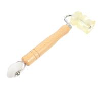 Healeved Rouleau de Pression Double Tête Roulement, Rouleau en PU Résistant à L'Usure, Poignée Ergonomique en Bois Massif, Outil Compact pour Pose Peint Couleur Aléatoire