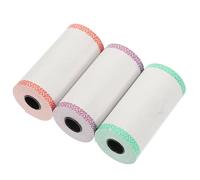 Healeved Rouleaux de Papier Thermique 3 Rouleaux 5,7 X 3 Cm Papier de Reçu Thermique Multi-usages Bordures Vert Rouge Violet Usage Professionnel Bureau Magasin Banque