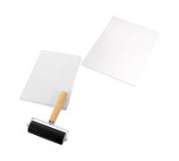 Healeved Roulette de Gel pour Impression en Relief avec Brosse Plaque de Gel Réutilisable pour Impression Unique pour Impression Artistique et Artisanat Créatif