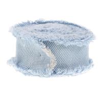 Healeved Ruban Décoratif en Jean Clair 25 CM de Large Ruban Polyester Gros-Grain pour Loisirs Créatifs Emballage Présents et Décoration Fête DIY pour Couture et Scrapbooking