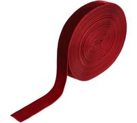 Healeved Ruban Décoratif en Velours 10 Mm Rouge Foncé, 9,14 M, Ruban Présent Multifonction Résistant à L’usure pour Emballage, Loisirs Créatifs et Décoration de Noël