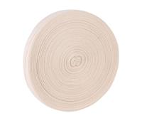 Healeved Ruban en Coton à Chevrons Beige 2,5 Cm Largeur 50 M Rouleau, Sangle en Tissu Uni pour Vêtements, Paquet et Décoration Diy, Ruban de Couture Résistant et Souple