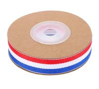 Healeved Ruban Présent Rayé Rouge Blanc Bleu en Polyester Résistant, Anti-effilochage, pour Décoration de Trophées et Loisirs Créatifs, Emballage Présent Élégant