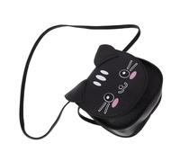 Healeved Sac De Messager Porte-Monnaie Jeune Sacs Mignons en Peluche Sac à Main Petite Fille pour Enfants Sac Mignon Chat Joli Sac Fille Croix Bonjour Dessin Animé Pré Unité Centrale Noir