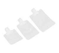 Healeved Sachets Souples pour Lotion 30ml, 50ml, 100ml - Pochette de Voyage Translucide Mate 12 Pièces Entonnoir et Étiquette Vide - Contenants Cosmétiques Réutilisables pour Shampooing,