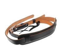 Healeved Sangle de Guitare en Cuir de Vache Noir, Épaulière