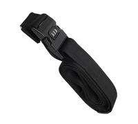 Healeved Sangle de Valise TSA Cadenas à Combinaison, Ceinture Croisée Réglable en Polyester Noir, Accessoires de Voyage Sécurisés pour Bagages Cabine et Soute, Unisexe, Protection Pendant