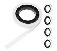 Healeved Sangles Bancaires en Papier Blanc pour Sécuriser L'argenté Design Disque Rond, Lot de 5 Rouleaux, pour Banques et Supermarchés