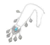 Healeved Serre-tête à Franges Avec Turquoise Et Strass Pour Femme Coiffe De Mariage Égyptienne Unique