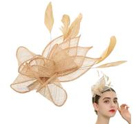 Healeved Serre-tête bibi pour fête de thé, cocktail, Halloween, Noël - Doré