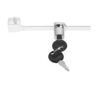 Healeved Serrure pour Porte Coulissante en Verre en Acier Inoxydable Argenté avec Cylindre de 20 Mm, Verrou à Cliquet pour Congélateur et Réfrigérateur, pour Supermarchés
