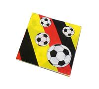 Healeved Serviettes de Table Football Imprimées Colorées, 20 Pièces, Mouchoirs en Papier Décoratifs pour Fête, Restaurant et Coupe du Monde, Serviette de Football Thème Sport, Usage