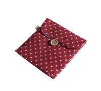 Healeved Serviettes Hygiéniques Pochette Lin à Pois pour Femmes Et Filles Porte-Serviettes Hygiéniques Secret Rouge Vin