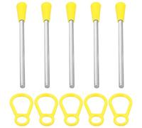 Healeved Set de 10 Baguettes de Percussion en Fer et Plastique pour Instruments de Musique Triangle, Maillets Stables et Ton, pour Débutants et Éveil Musical