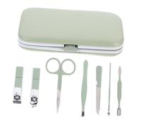 Healeved Set de Manucure Pédicure Professionnel Multifonction Acier Inoxydable Vert Matcha avec Étui Portable Léger et Outil Complet pour Soin des Ongles et Cuticules pour Usage Domestique