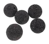 Healeved Set de Pierres de Sauna Naturelles Taille Uniforme Lot de 5 Résistantes à Chaleur en Roche Volcanique Noires pour Sauna Traditionnel