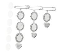 Healeved Set de Supports DIY pour Broches Photo Bases Robustes Verre pour Fabrication de Badges Personnalisables Accessoires pour Décoration Mariage et Usage Quotidien