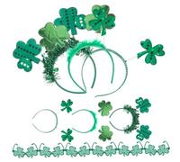 Healeved Set Têtes et Décoratives Saint Patrick Accessoires de Fête Irlandaise Confortables et Stylés Adaptés à Âges et Types de Cheveux