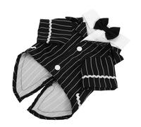 Healeved Smoking Formel pour Chien Costume de Smoking pour Chien Polyester Noir Nœud Facile à Mettre Enlever Confortable pour Mariage et Anniversaire