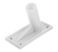 Healeved Socle Mural en Plastique Blanc pour Mât de Drapeau