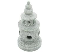 Healeved Statue Miniature de Pagode en Grès pour Décoration Aquarium et Jardin Zen, Création d'un Paysage Aquatique Serein Design Élégant et Ambiance Paisible