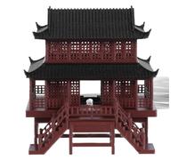 Healeved Statue Miniature de pagode pour la décoration d'un Jardin Zen - Ornement de pavillon, Maquette de Table à Sable - Ornement de Micro-Paysage d'architecture Ancienne pour Bureau