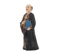 Healeved Statuette Miniature de Prêtre en Résine Décorative, Collection pour Aménagement de Bac à Sable et Paysage d'arbre Nain, Design Réaliste et Détaillé