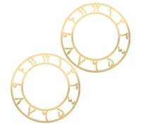 Healeved Sticker Horloge Murale Rond en Acrylique Miroir Effet Or Clair 25 CM Lot de 2 Chiffres Arabes Autocollants pour Décoration Salon Chambre Bureau Amovible et Réutilisable