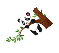 Healeved Stickers Muraux Panda en Pvc Autocollants Faciles à Appliquer sans Résidu pour Décoration Murale Chambre Garçon et Filles ou Fenêtre 31x57 Cm