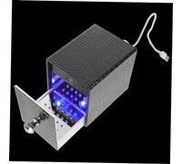 Healeved stockage de vernis à ongles peu d'ongle conteneur de broyeur d'ongles Percer boite acrylique boite rangement malette outils féminin support de perceuse d'art d'ongle Black