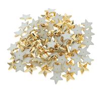 Healeved Strass Acrylique Étoiles à 5 Branches Dorées 100 Pcs Strass à Dos Plat pour Bijoux DIY Embellissements Vêtements Chaussures Paquet Accessoires Loisirs Créatifs Perles