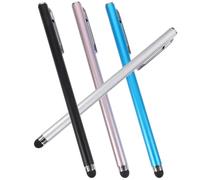 Healeved Stylet Capacitif pour Tablette en Métal et Plastique, Lot de 4 Pièces, Compatible Smartphone, Prise en Main Confortable pour Écriture et Dessin Précis