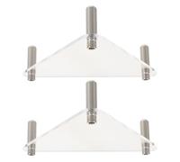 Healeved Support à Ballon en Acrylique Transparent Triangulaire, Lot de 2 Pièces, pour Basketball, Football, Baseball - Support de Présentation Stable et Léger, Porte-balles pour