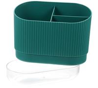 Healeved Support de Baguettes et Porte-Ustensiles en Léger Vert Égouttoir à Compartiments Base Amovible Rangement Multifonction pour Cuillères et Couteaux Cuisine Organisation Bureau