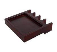 Healeved Support de Billard Porte-Queue Présentoir de Queues de Billard en Bois Marron de Table Rangement Stable Surface Polie pour Salles de Snooker et Espaces de Loisirs