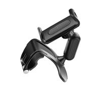 Healeved Support de Téléphone pour Voiture Rotatif en Abs Noir, Fixation Tableau de Bord ou Rétroviseur, Ne Bloque Pas Le Port de Charge