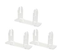 Healeved Support D'éventail Pliable en Acrylique 3pcs Base Stable Plate et Rainure Centrale pour Décoration Intérieure et Présentation Sûre des Éventails Ronds