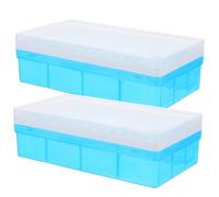 Healeved Support en Plastique pour Tubes à Essai 15 Ml Boîte 72 Emplacements Lot de 2 Pièces Rangement Laboratoire Compatible Congélation Étagère Microcentrifugeuse Couleur