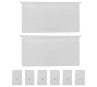 Healeved Support Mural Transparent en Acrylique Lot de 2 Étagères Flottantes 30 CM X 15 CM pour Présentoir de Plantes Succulentes et Rangement Salle de Bain