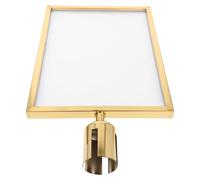 Healeved Support Porte-Affiche Portrait A3 Doré pour Poteau à Sangle Rétractable Cadre Double Face pour Signalisation Affichage Instructions et Gestion Files D’Attente